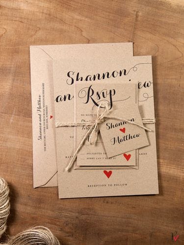 Krafted Love Wedding Invitation