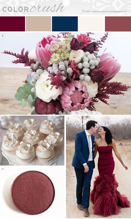 Marsala Paired with Navy and Cream