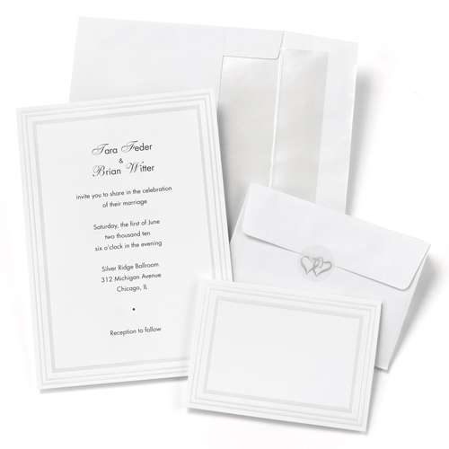 Triple Pearl Border Invitation