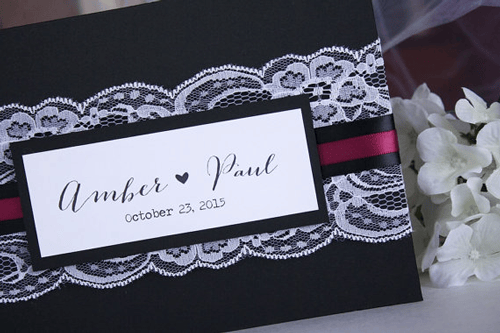 Custom Classic Wedding Guest Book