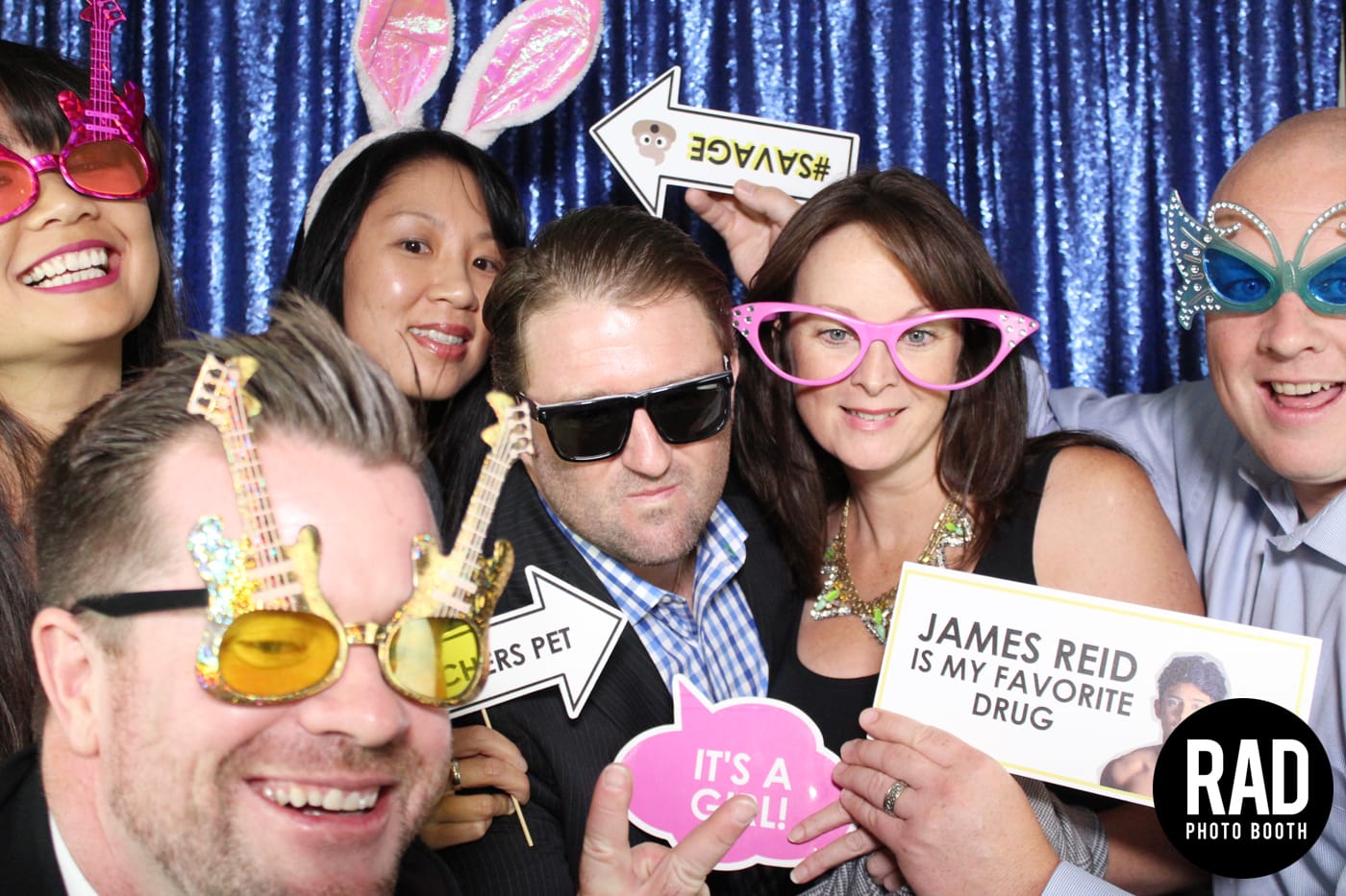 Blue Sequin Backdrop For Wedding